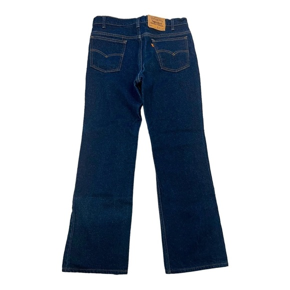 LEVI’S Vintage 517 DarkWash Straight Leg Rare Blank Orange Tab Jean 34 x 30 - Picture 5 of 8